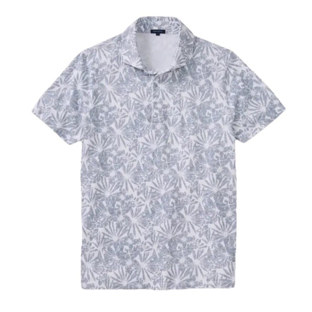Patrick Assaraf Short Sleeve Polo Golf Men's XXL 2XL Danube Floral Resort Pima